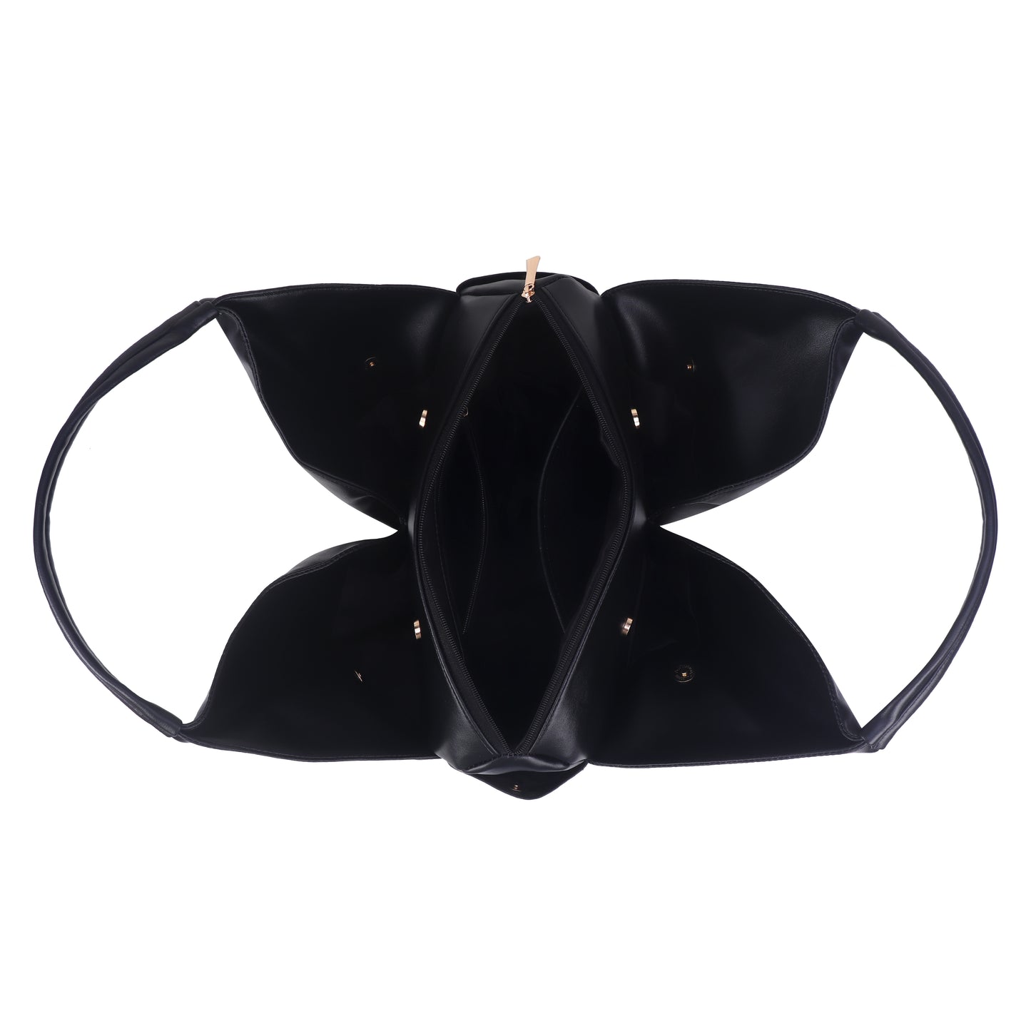 BATUTA Large Hobo Shoulder Bag, Multi-Compartment Ladies Handbag, Office and College Tote, Black/Brown/Beige