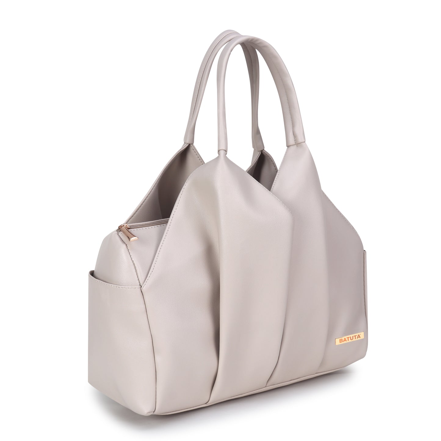 BATUTA Large Hobo Shoulder Bag, Multi-Compartment Ladies Handbag, Office and College Tote, Black/Brown/Beige