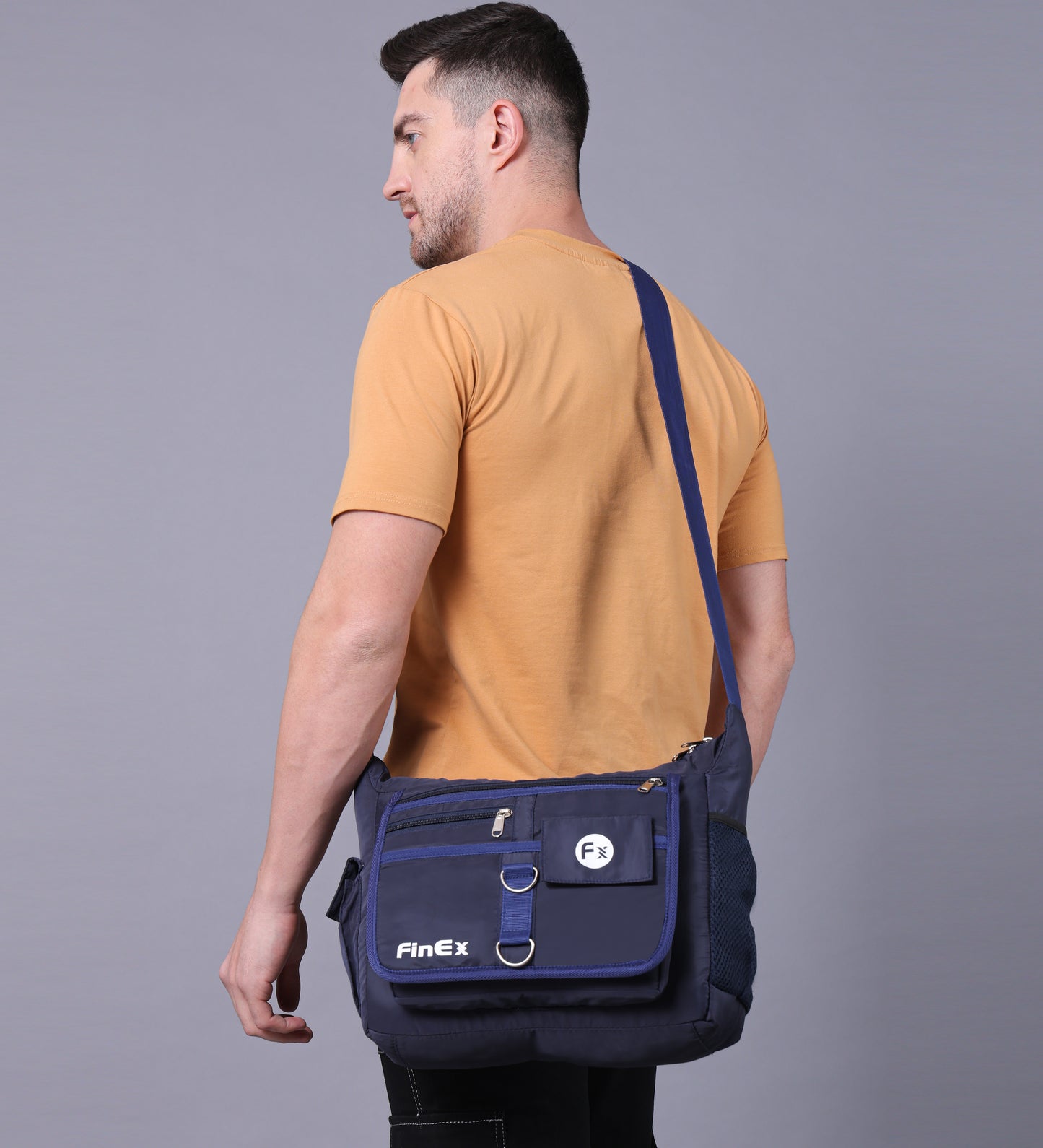 Cross body Sling Bag, Black, Multiple Pockets, Adjustable Shoulder Strap