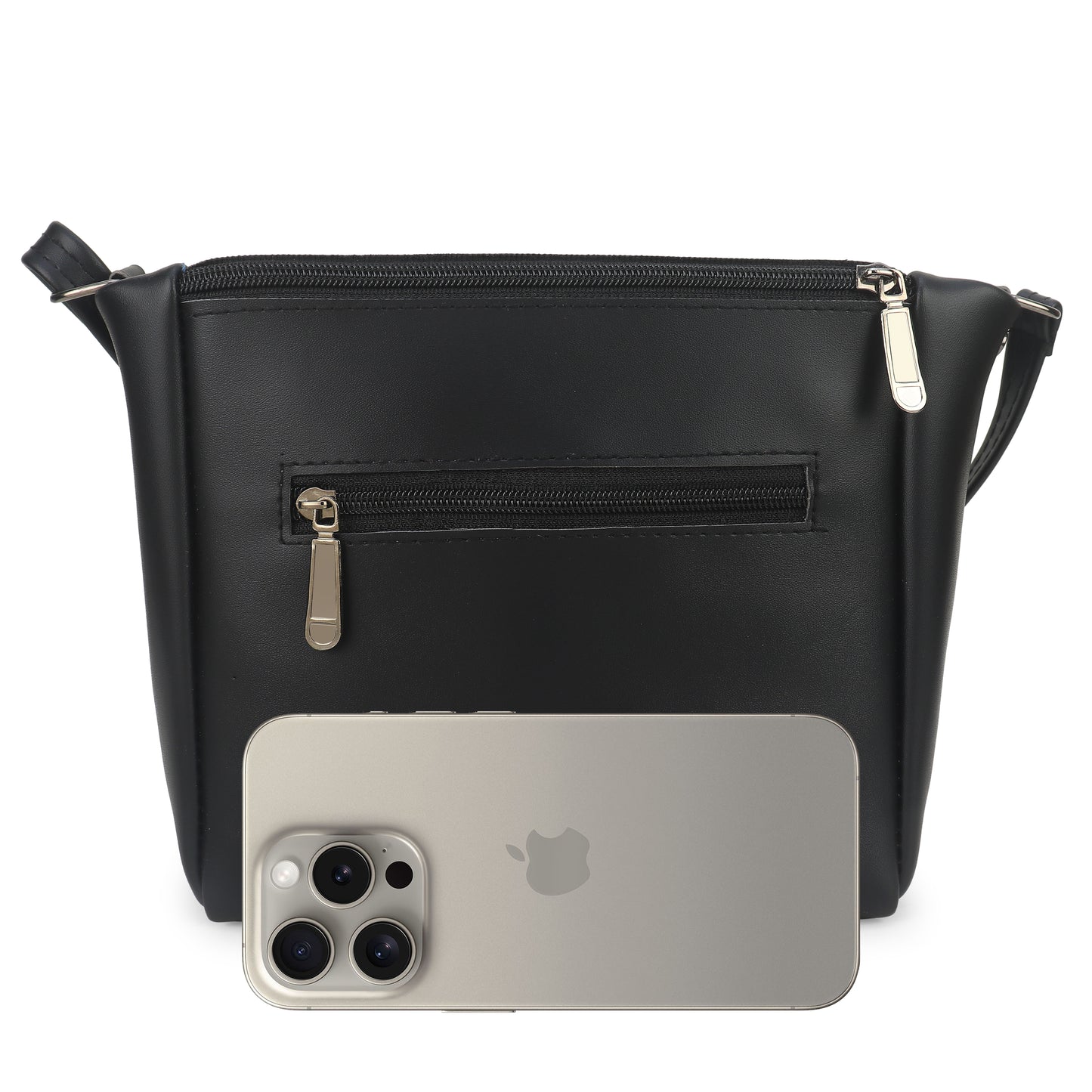 BATUTA Women's Multi-Zipper Sling Bag, PU Leather Crossbody Purse,