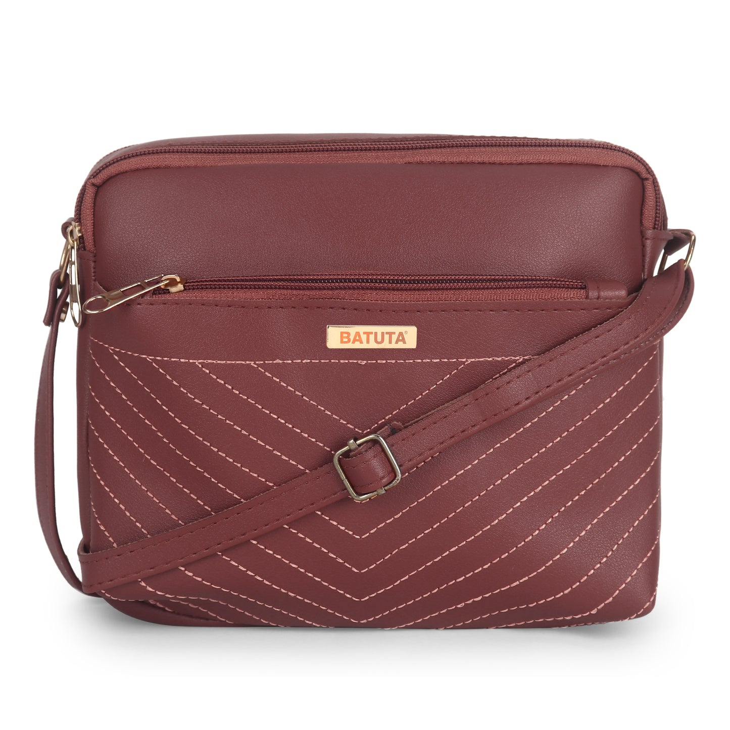 Women's Girls Quilted Cross Body Sling Bag with Height Adjustable Belt