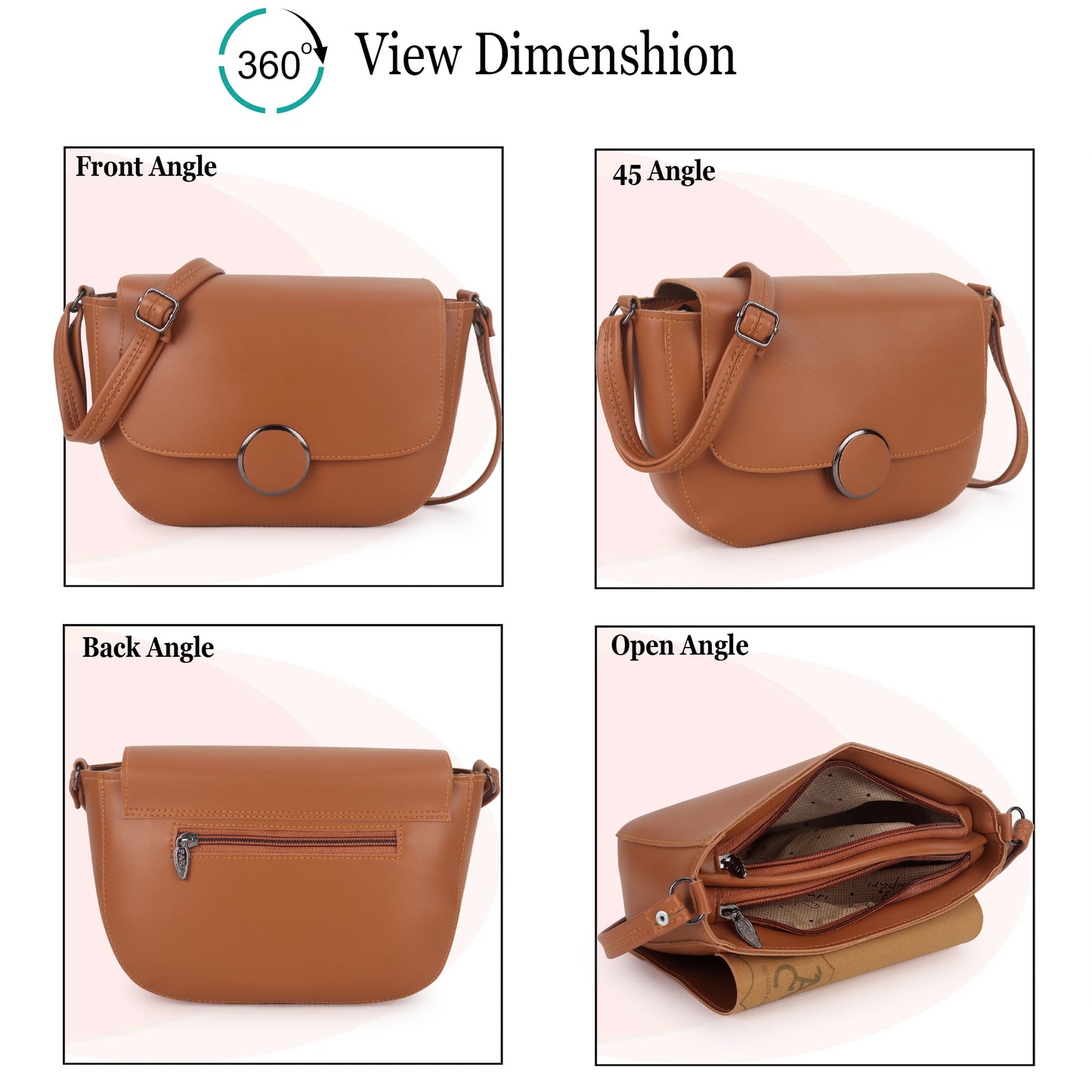 BATUTA Women's Girls Cross Body Sling Bag with Height Adjustable Belt