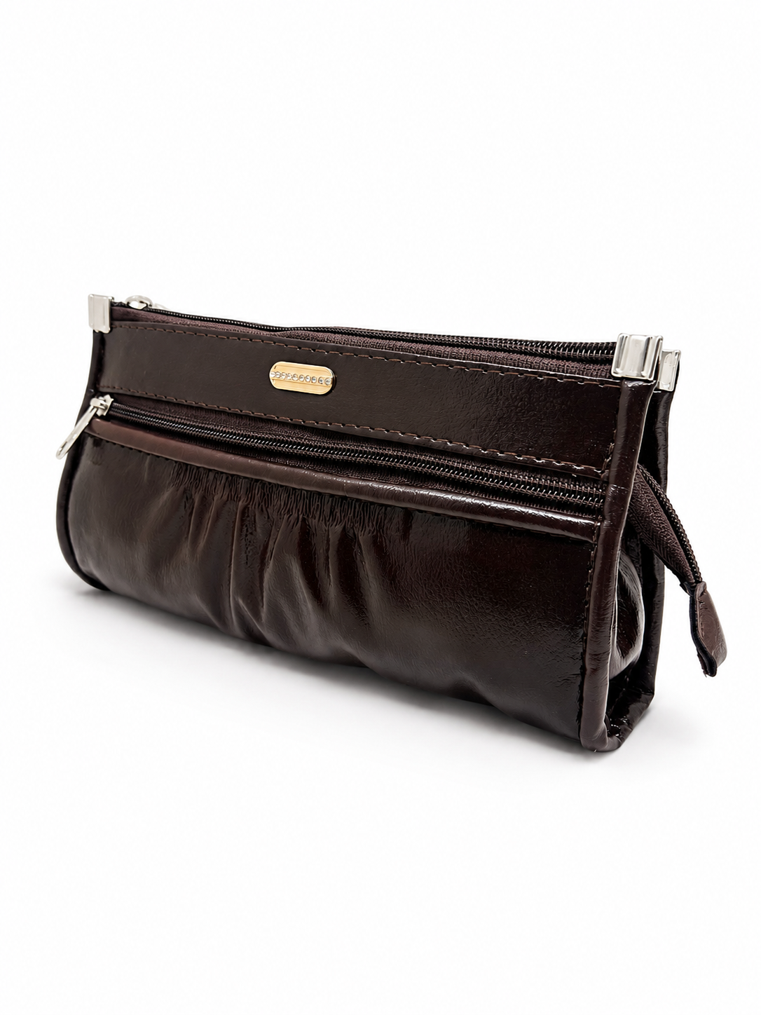 Multiple Pocket Artificial Leather Clutch for Women