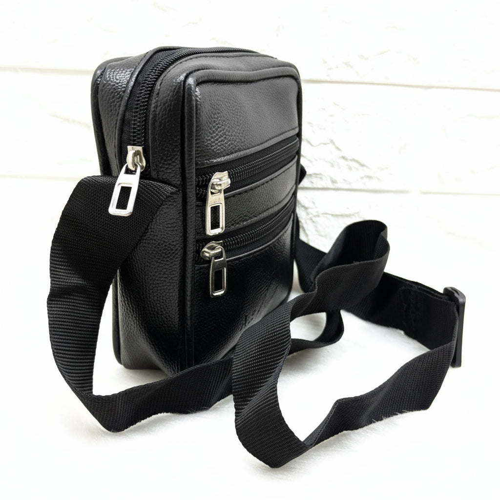 Men's and Women's Sling Bag | Crossbody Shoulder Bag for Travel & Office | Vegan Leather Bag with Adjustable Strap