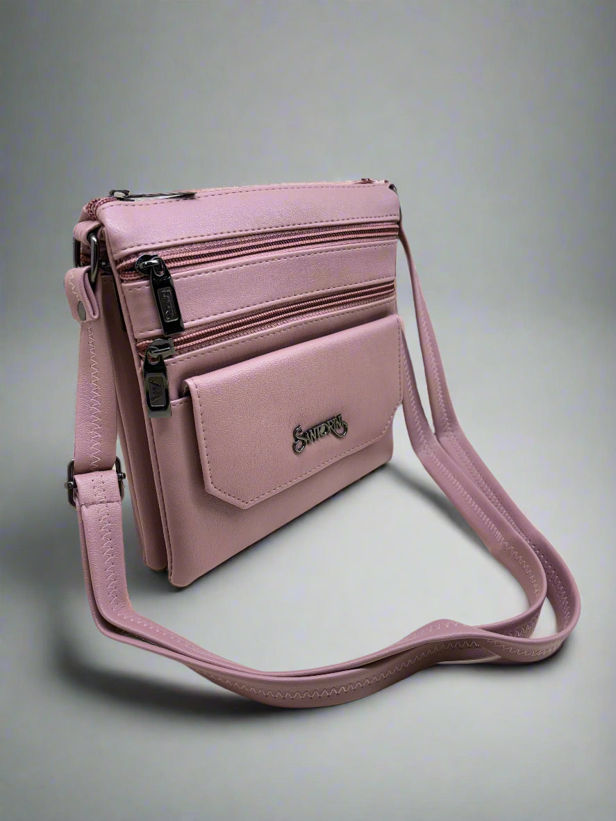 Multi pocket cross body bag for women