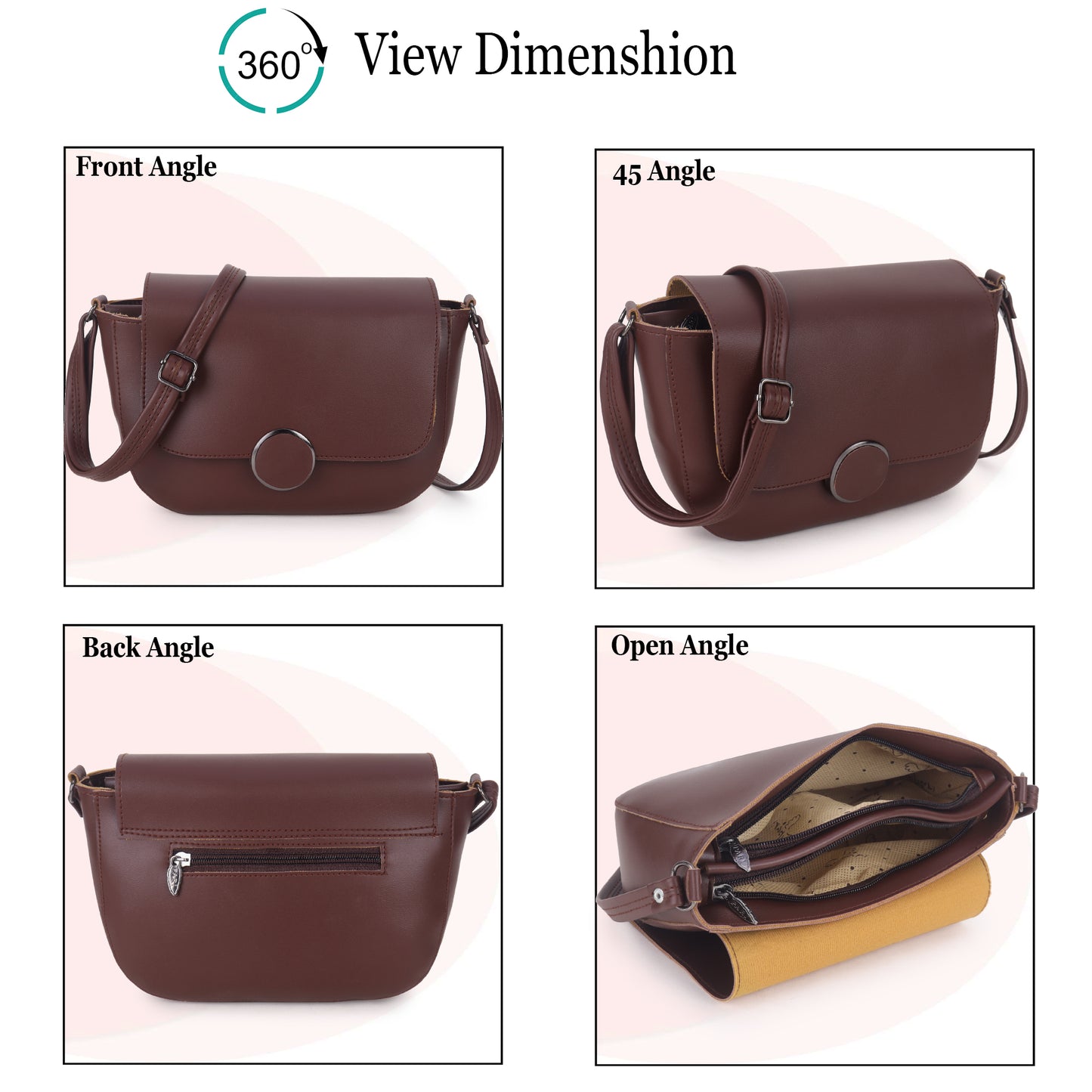 BATUTA Women's Girls Cross Body Sling Bag with Height Adjustable Belt