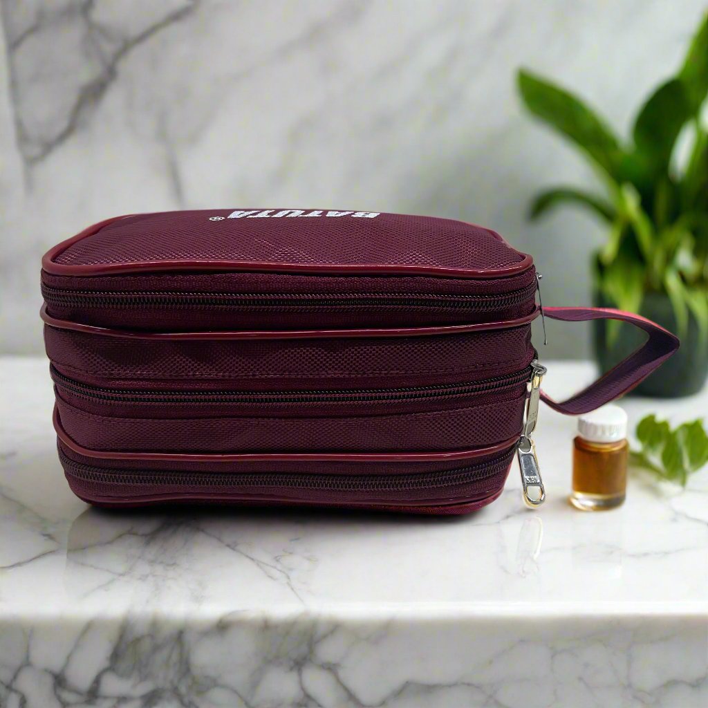 BATUTA HUB -Toiletry Bag for Men and Women Travel Pouch, Shaving Kit Bag for Home & Travel- 23 x 11x 10 cm, Zip Closer 2Main Compartment Ideal to Organize