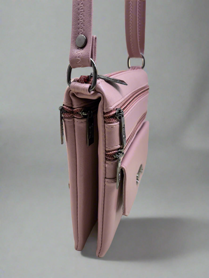 Multi pocket cross body bag for women