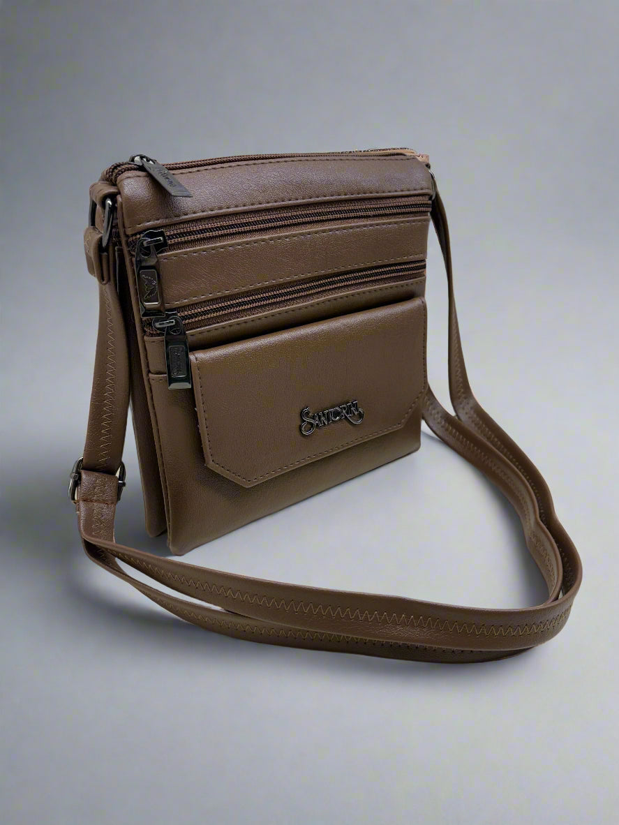 Multi pocket cross body bag for women