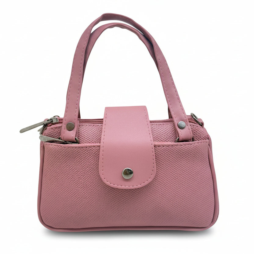 Women Mini Handbag with Sling Strap | Small Stylish Hand Carry Bag | Multi Compartment