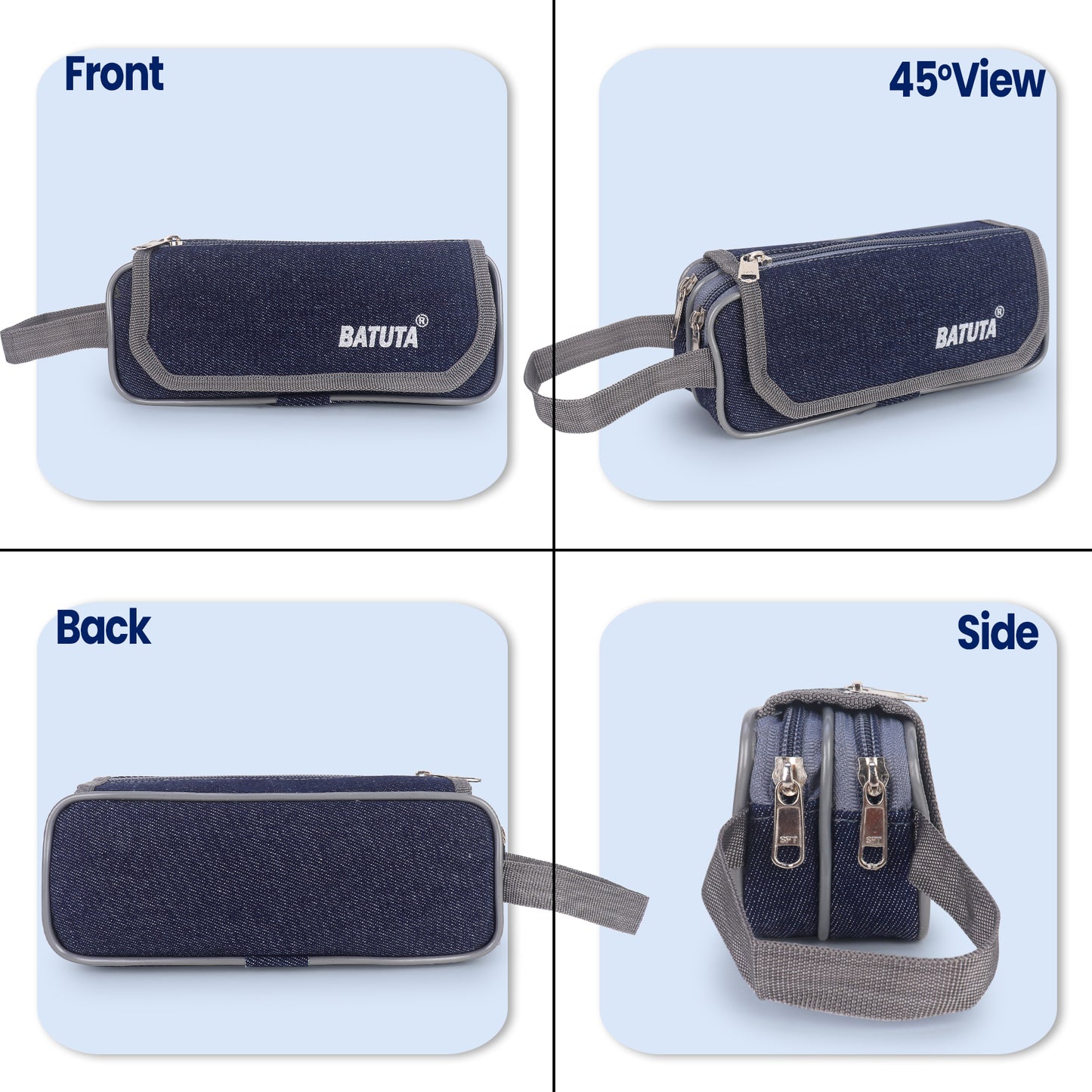 BATUTA - Pouch for School Use Simple Stationery Pen Pencil Pouch