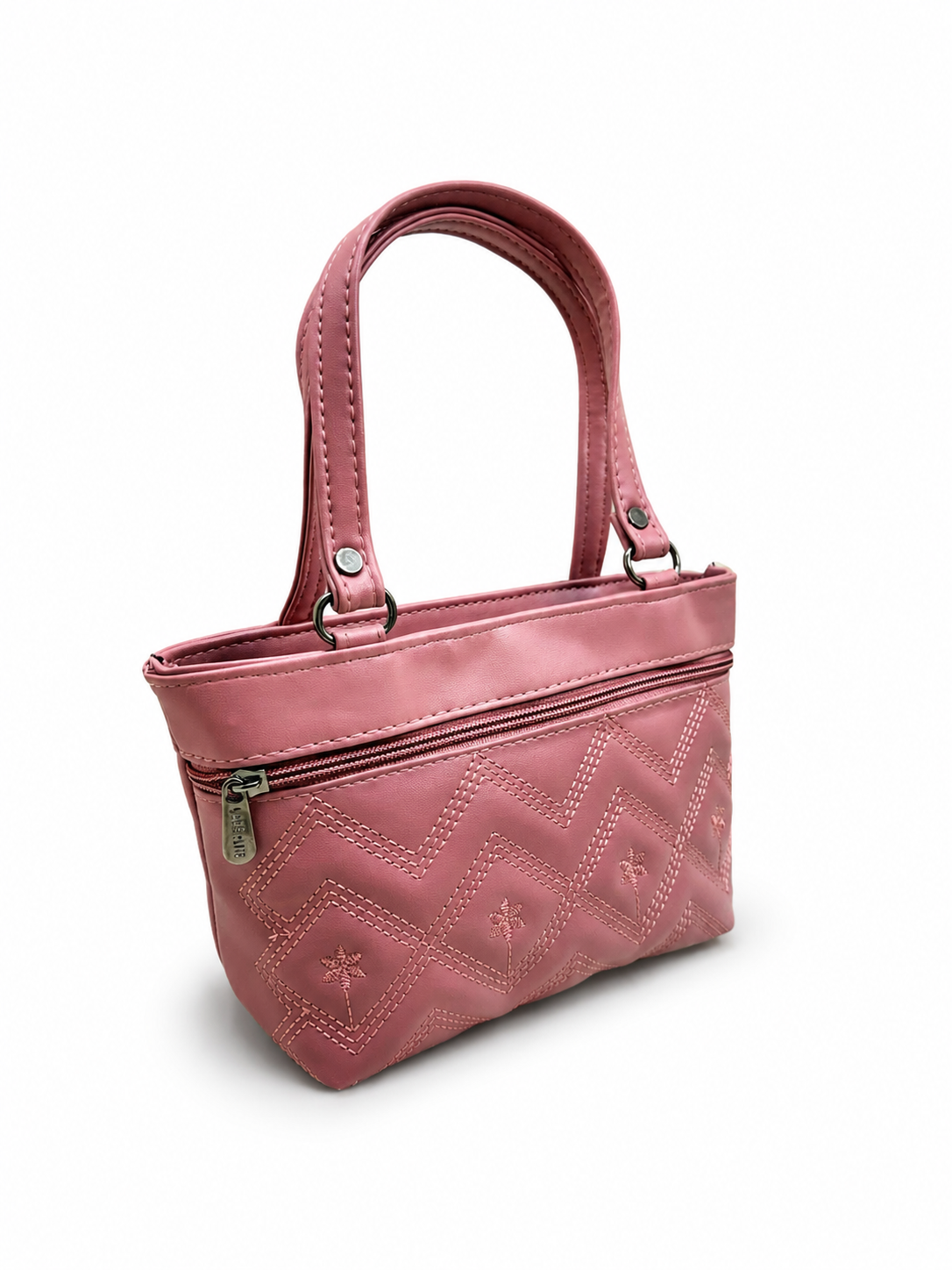 Women Stylish PU Leather Handbag | Small Tote Bag for Daily Use | Zipper Closure Hand Purse for Girls & Women