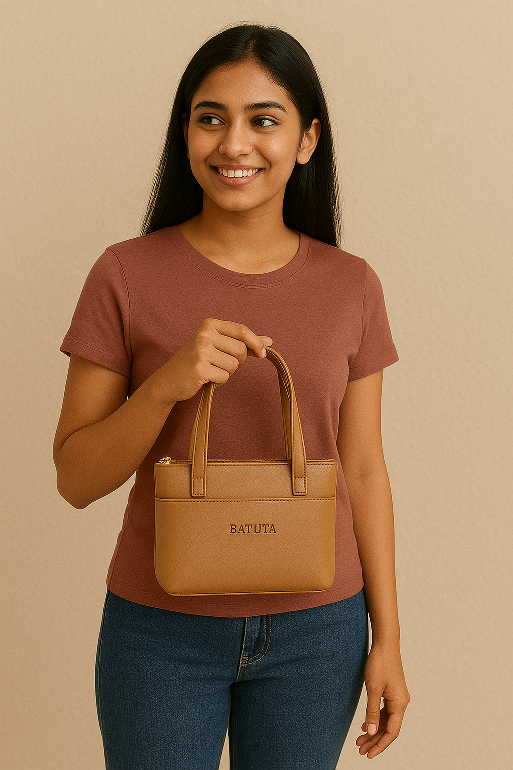 BATUTA HUB Small Handbag for Women, Artificial Leather, Stylish and Lightweight