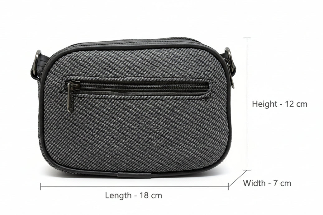 Women Compact Sling Bag | Small Crossbody Shoulder Bag | Multi Pocket | 2 Compartments | Adjustable Strap