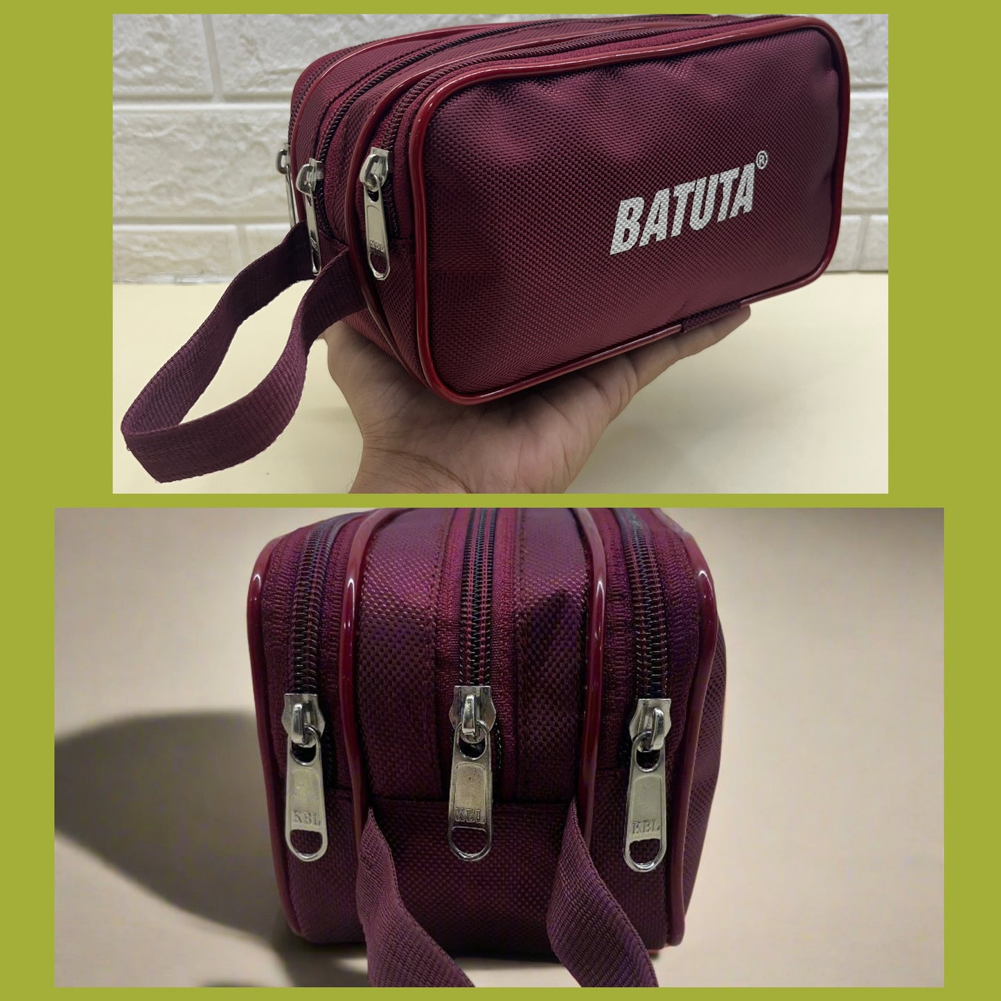 BATUTA HUB -Toiletry Bag for Men and Women Travel Pouch, Shaving Kit Bag for Home & Travel- 23 x 11x 10 cm, Zip Closer 2Main Compartment Ideal to Organize