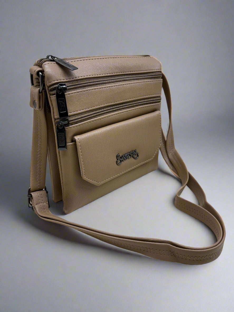 Multi pocket cross body bag for women