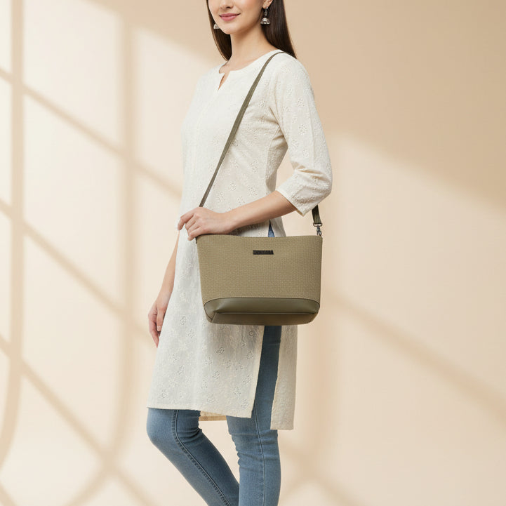 BATUTA HUB Women Crossbody Sling Bag | Premium PU Leather Small Side Bag for Girls & Ladies | Adjustable Strap | Multiple Zipper Pockets | Lightweight Daily Use Purse