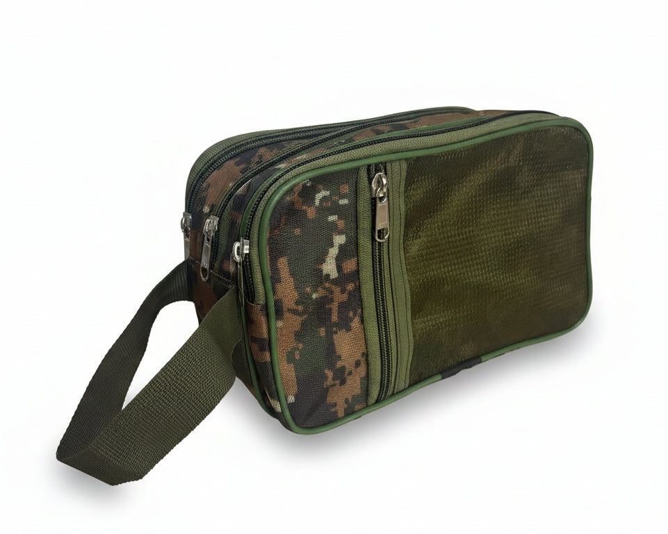 BATUTA HUB Army Design Shaving Kit Bag for Men | Waterproof Travel Toiletry Organizer