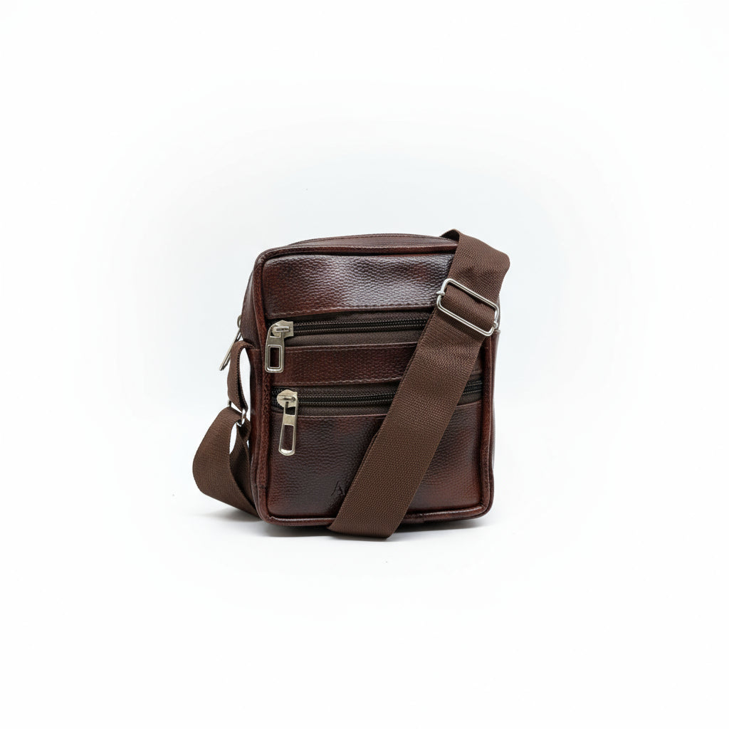 Men's and Women's Sling Bag | Crossbody Shoulder Bag for Travel & Office | Vegan Leather Bag with Adjustable Strap