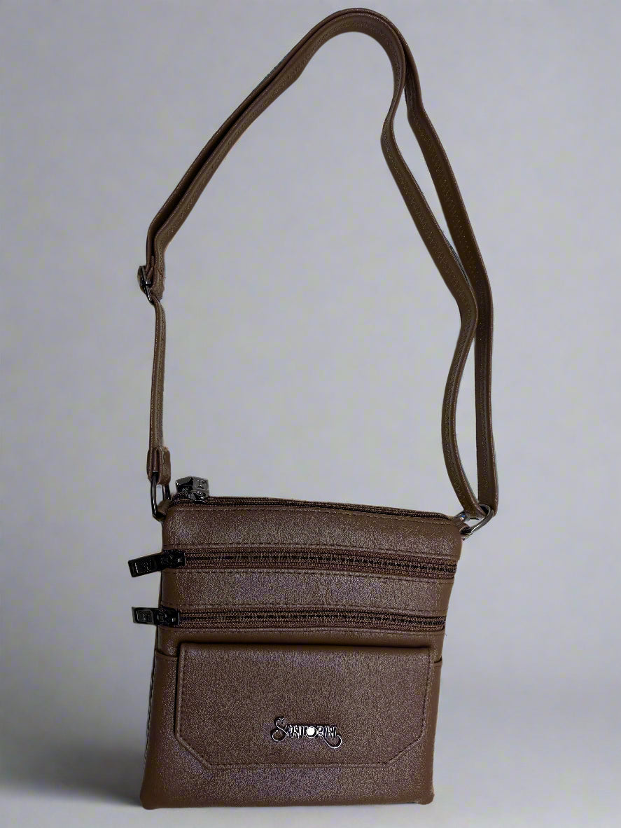 Multi pocket cross body bag for women