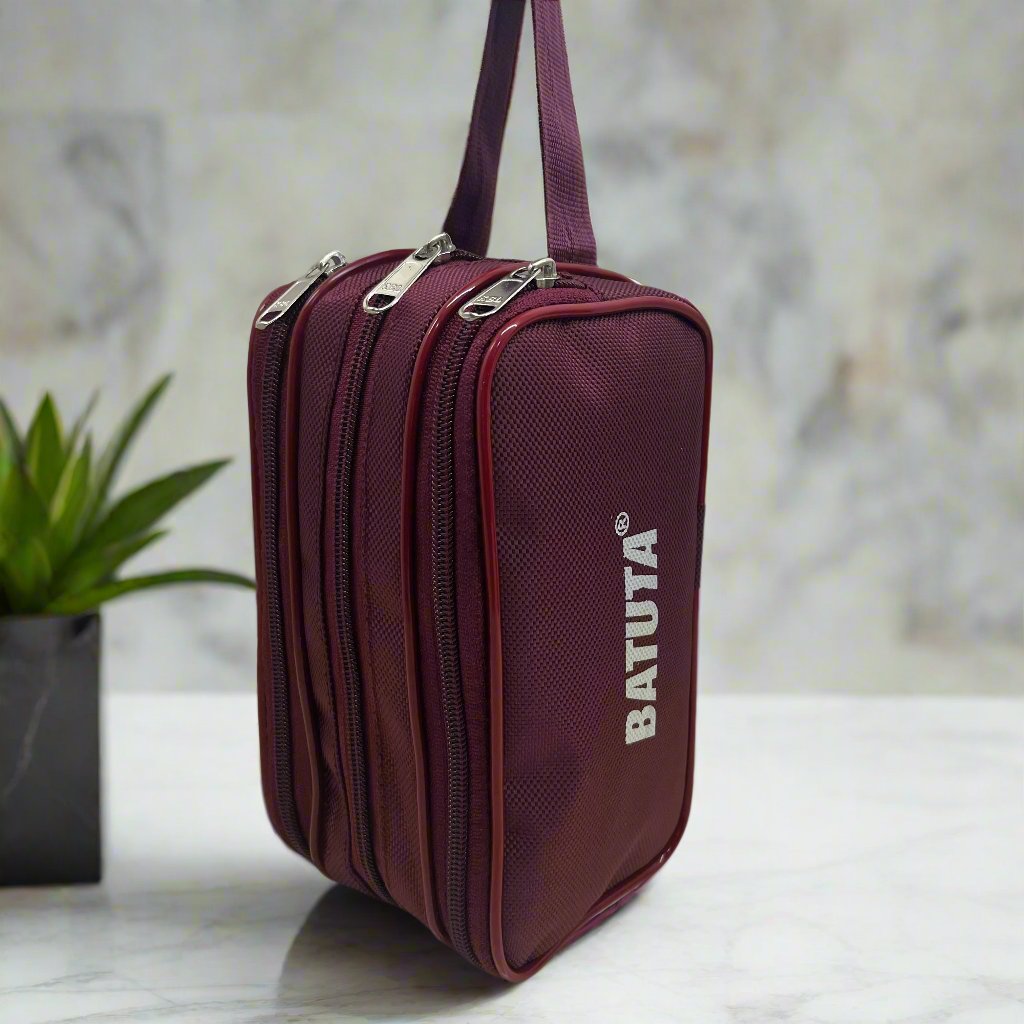 BATUTA HUB -Toiletry Bag for Men and Women Travel Pouch, Shaving Kit Bag for Home & Travel- 23 x 11x 10 cm, Zip Closer 2Main Compartment Ideal to Organize