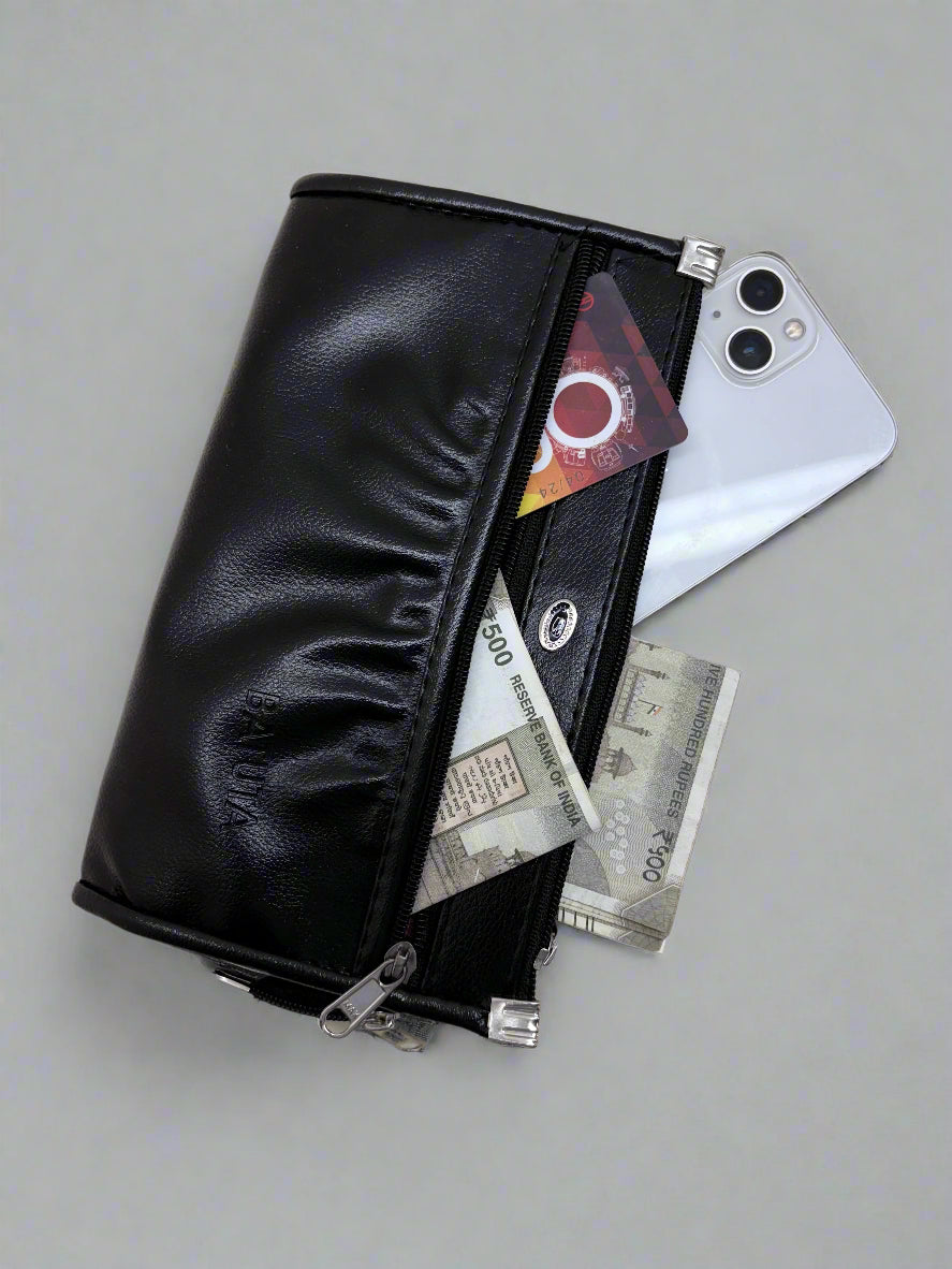 Multiple Pocket Artificial Leather Clutch for Women