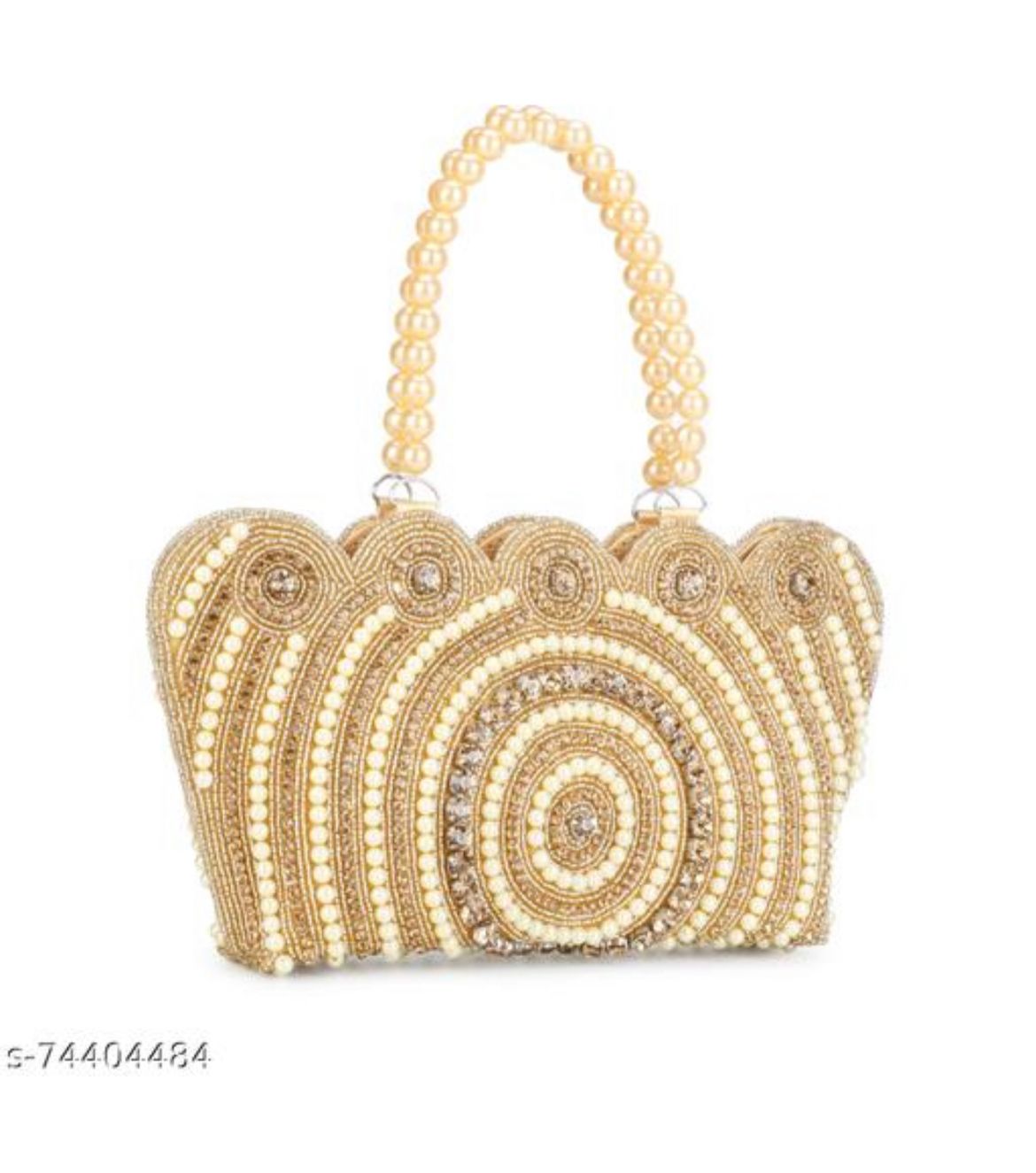Women's Gorgeous Vintage Beaded Handmade Embroidered Clutch