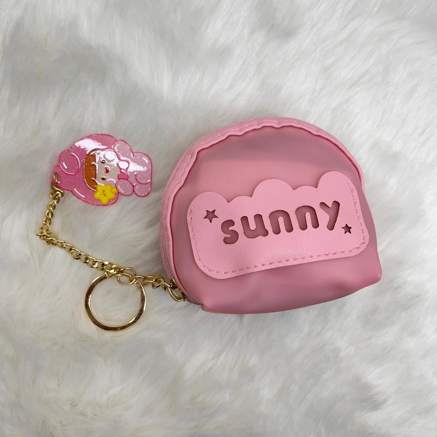 BATUTA - Zipper Mini Reversible teddy bear Purse Keychain Pouch Bag (Multicolour, 10 x 7 x 5cm