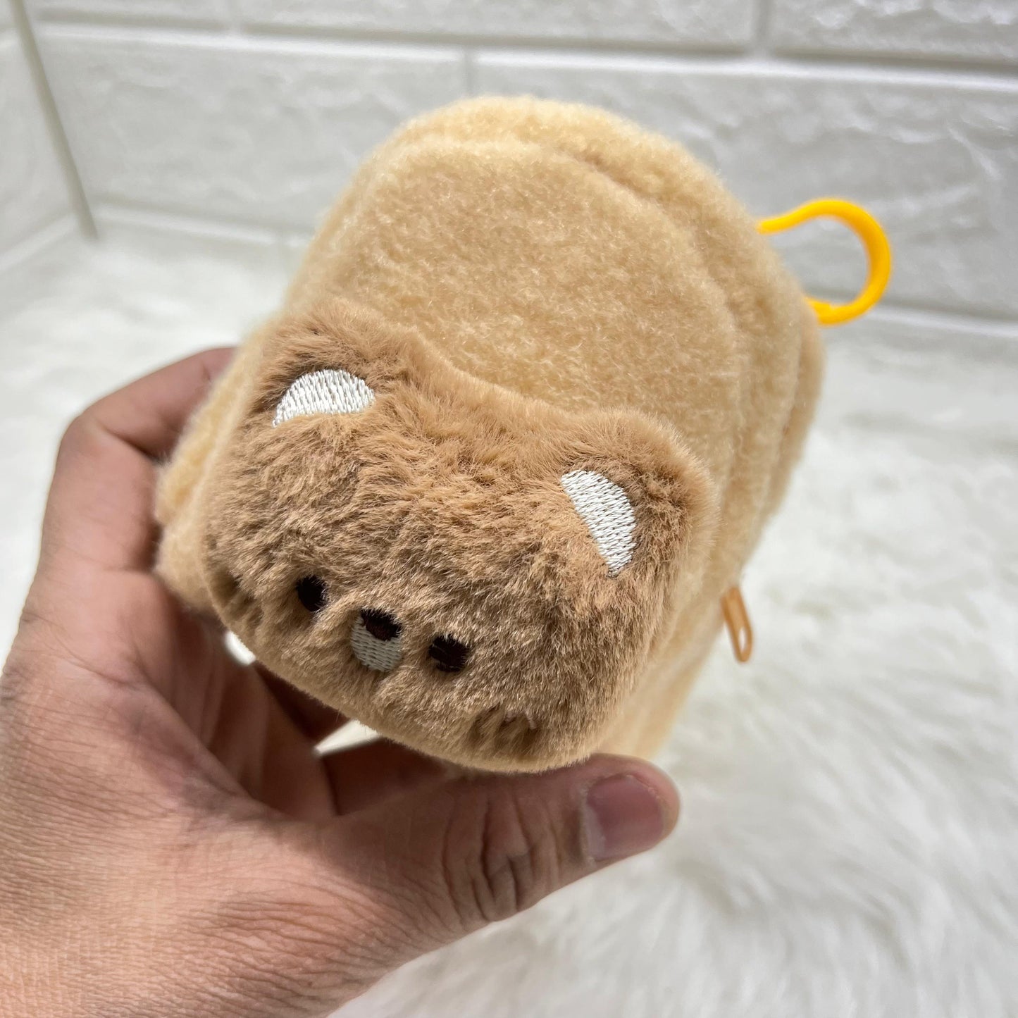 Girls Embroidery Zipper Mini Reversible Sequin Purse Keychain Pouch Bag (Multicolour, 10 x 7 x 5cm)