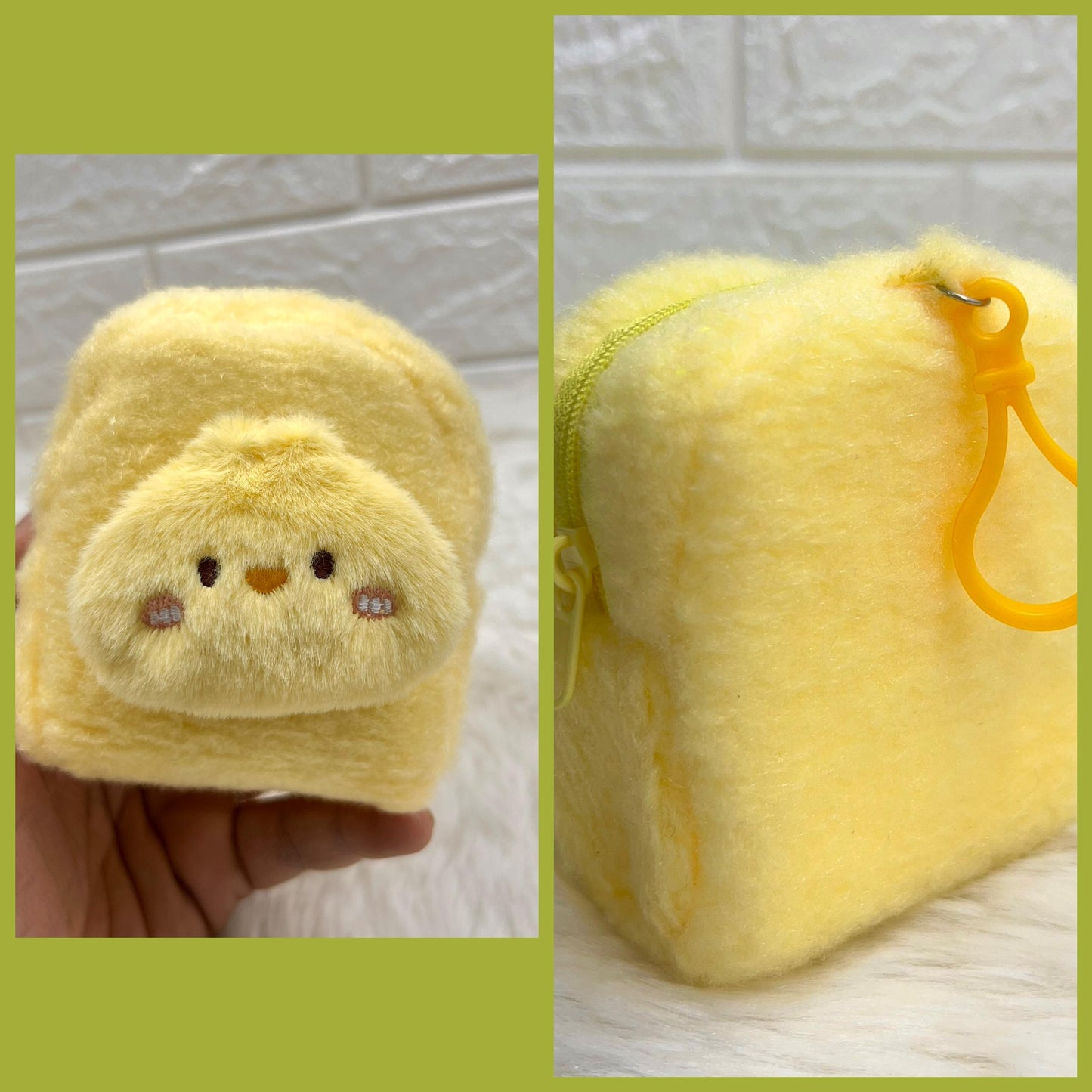 Girls Embroidery Zipper Mini Reversible Sequin Purse Keychain Pouch Bag (Multicolour, 10 x 7 x 5cm)