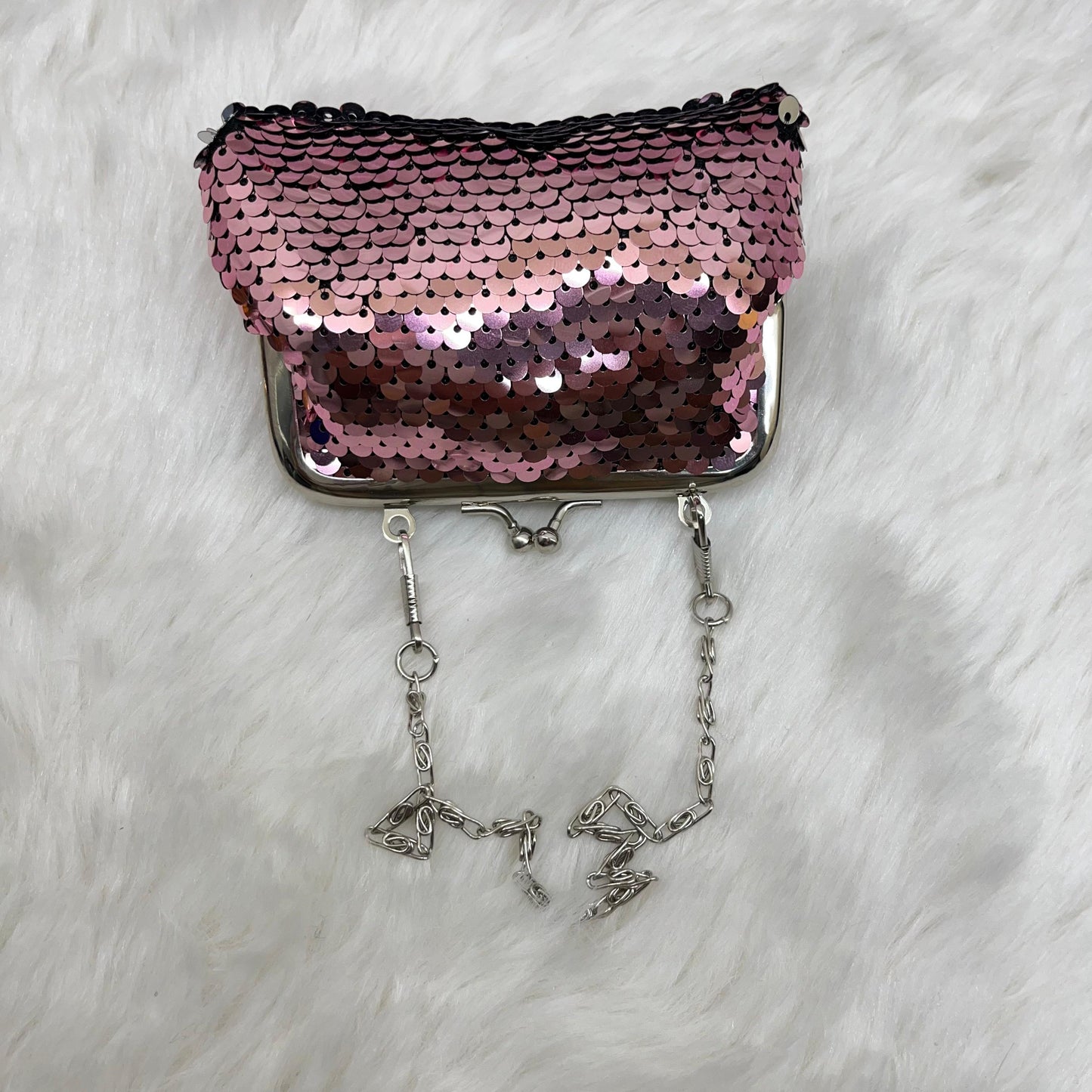 Kiss Lock Closure Coin Purses for Women and Girls, Sequin Coin Wallet Mini Purse Coin Purse with Detachable Handle