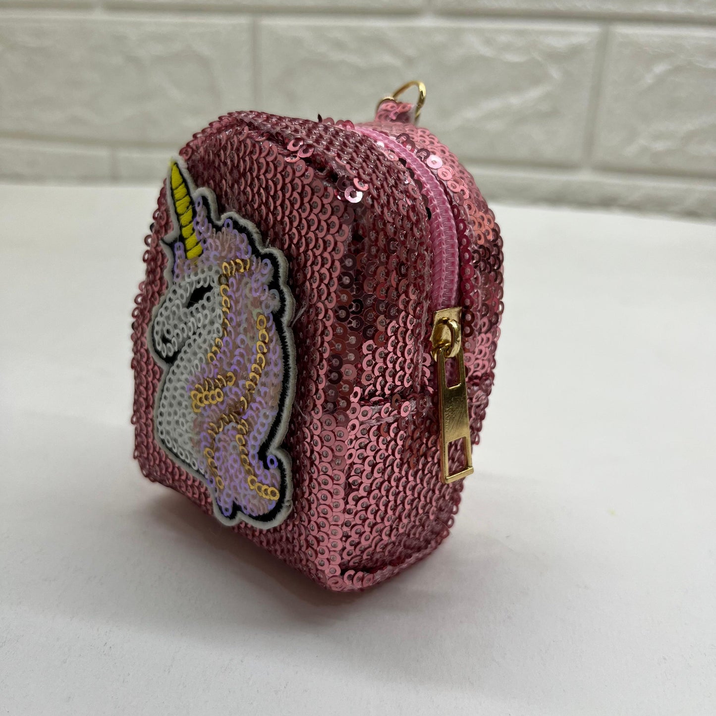 Girls Zipper Mini  Purse Keychain Pouch Bag (Multicolour, 10 x 7 x 5cm)