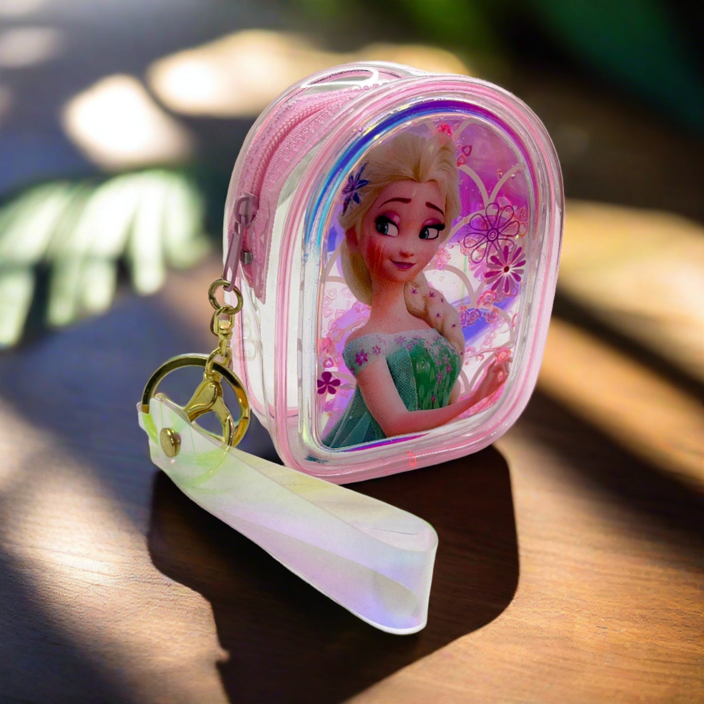 Girls  Zipper Mini Purse Keychain Pouch Bag (Multicolour, 10 x 7 x 5cm)