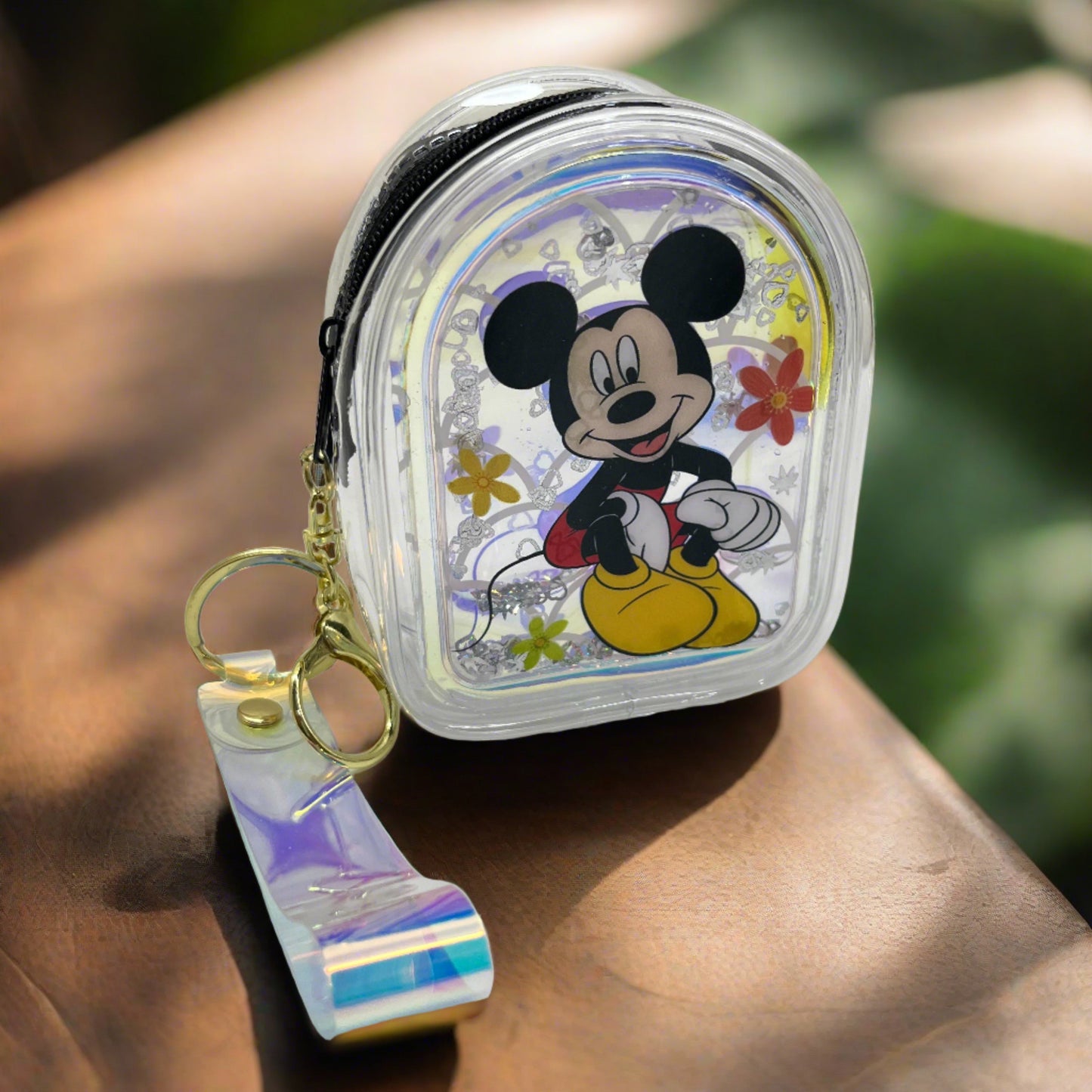 Girls  Zipper Mini Purse Keychain Pouch Bag (Multicolour, 10 x 7 x 5cm)