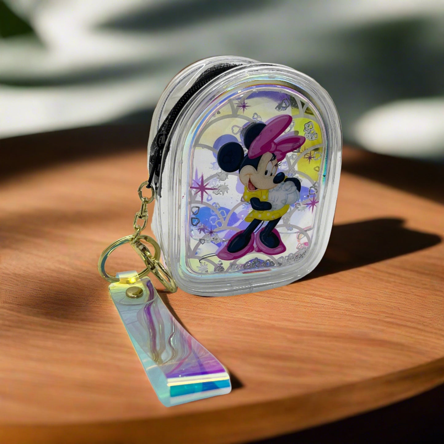 Girls  Zipper Mini Purse Keychain Pouch Bag (Multicolour, 10 x 7 x 5cm)