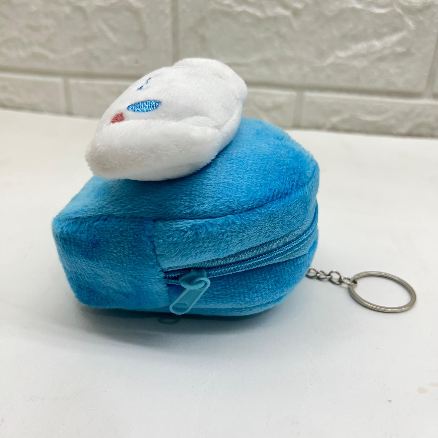 Girls Zipper Mini Purse Keychain Pouch Bag (Multicolour, 10 x 7 x 5cm)
