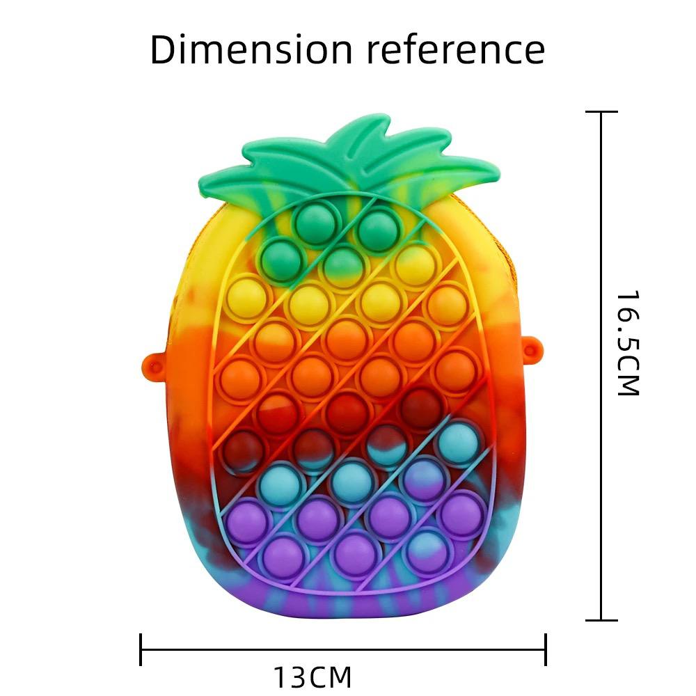 Mini Sling Bag for Girl , Pop Purse for Girl and Pop Bag with Unicorn Pop Toy, Anti Stress Silicon Poppet Bag Fidget Shoulder Bag, Best Gifts