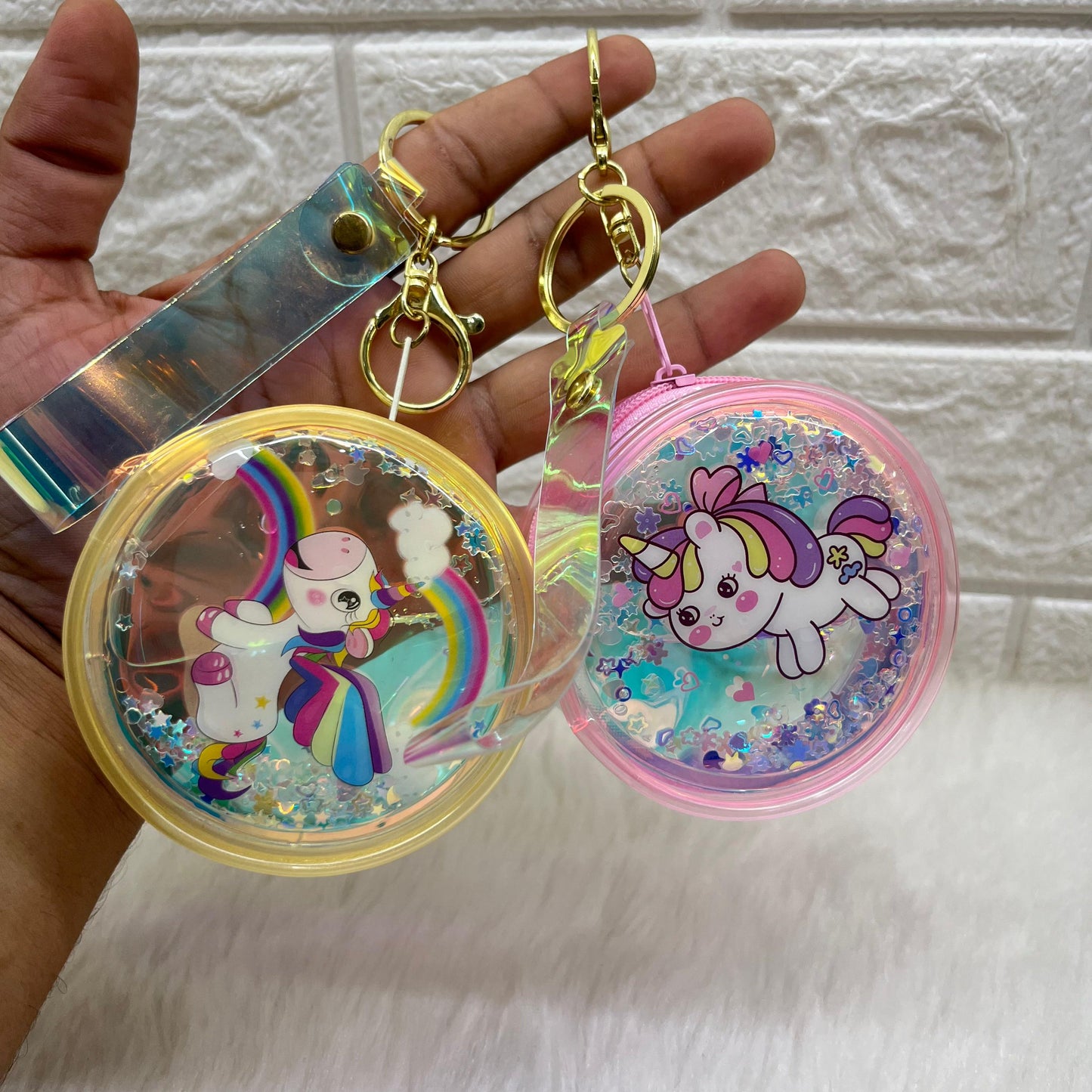 Girls Zipper Mini Purse Keychain Pouch Bag