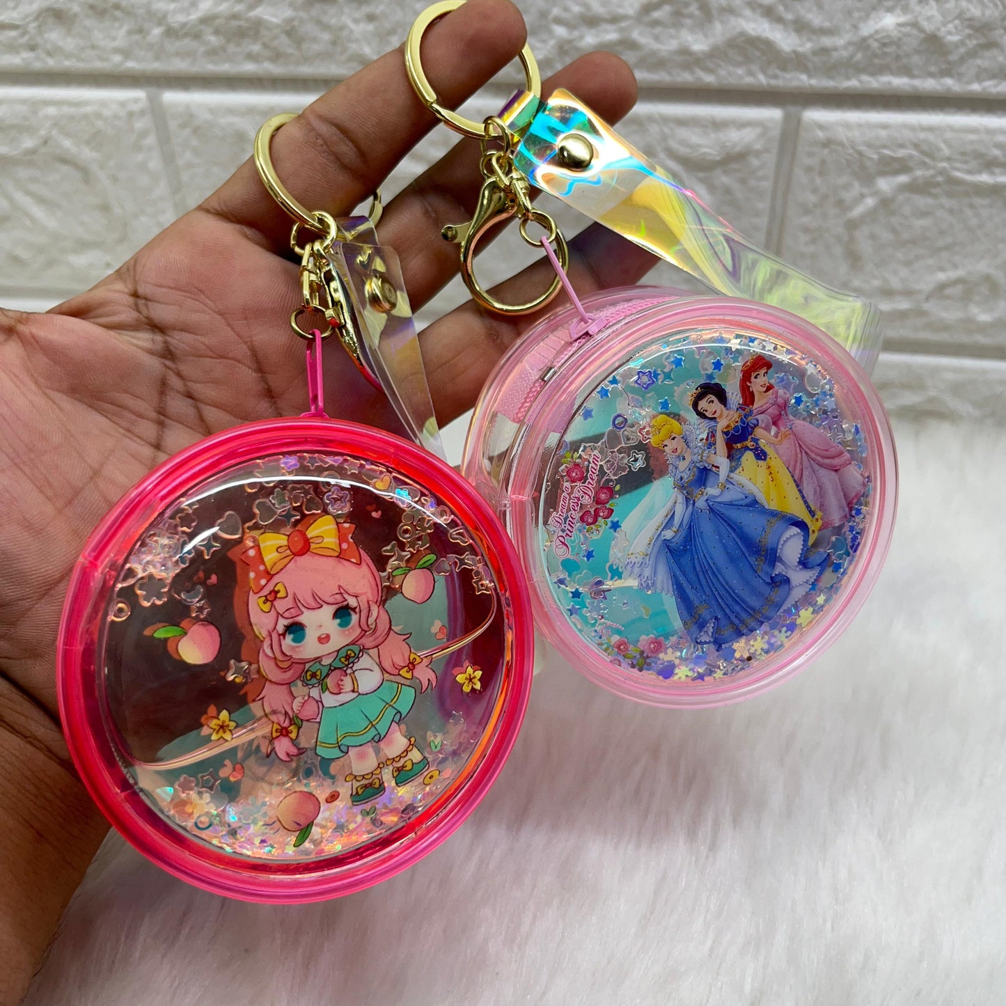 Girls Zipper Mini Purse Keychain Pouch Bag