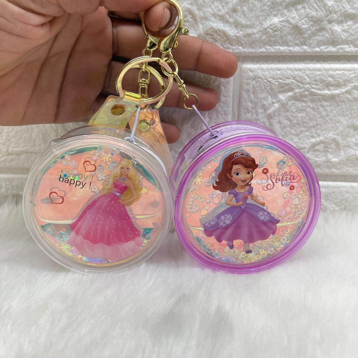 Girls Zipper Mini Purse Keychain Pouch Bag