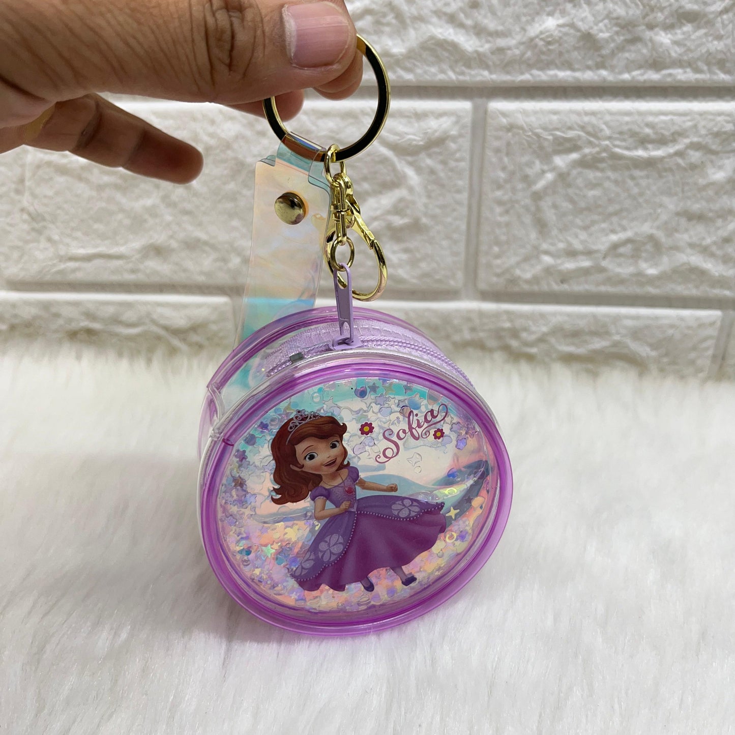 Girls Zipper Mini Purse Keychain Pouch Bag