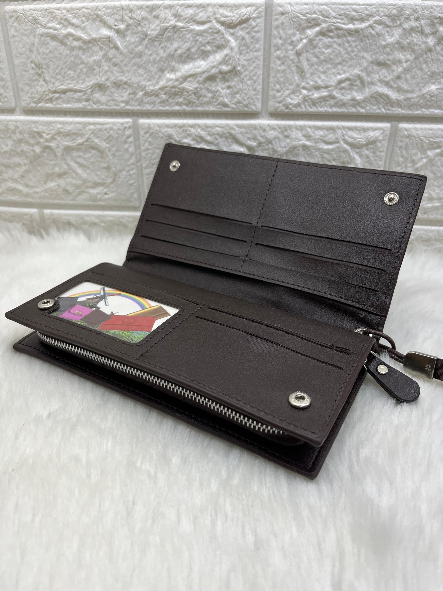 Women's Pu Leather Tri-fold Fashion Card Coin Holder Long Wallet