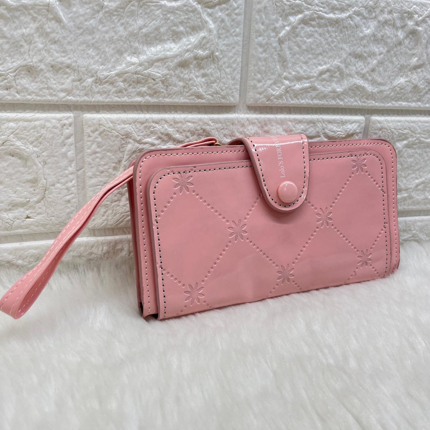 Women's Vegan Leather Tri-fold Fashion Card Coin Holder Long Wallet