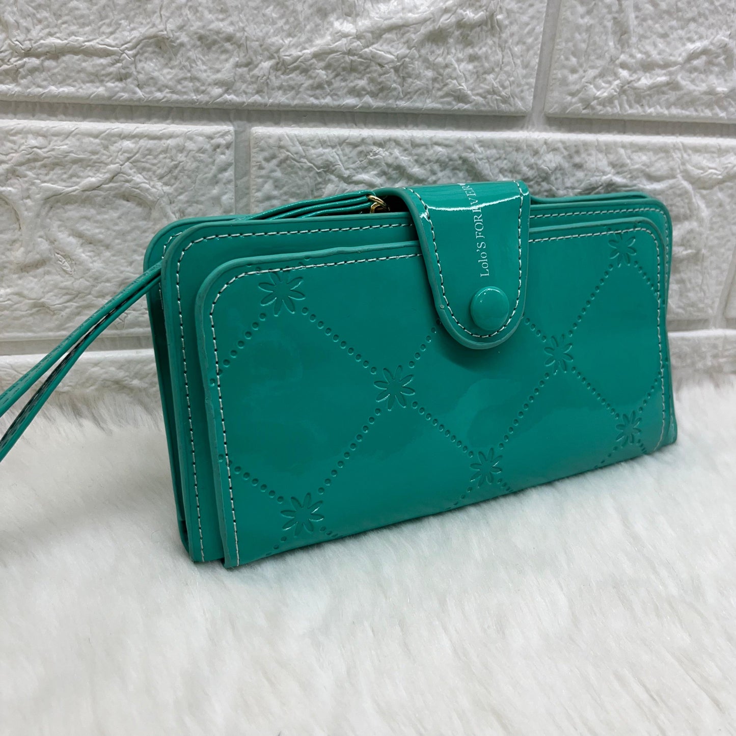 Women's Vegan Leather Tri-fold Fashion Card Coin Holder Long Wallet