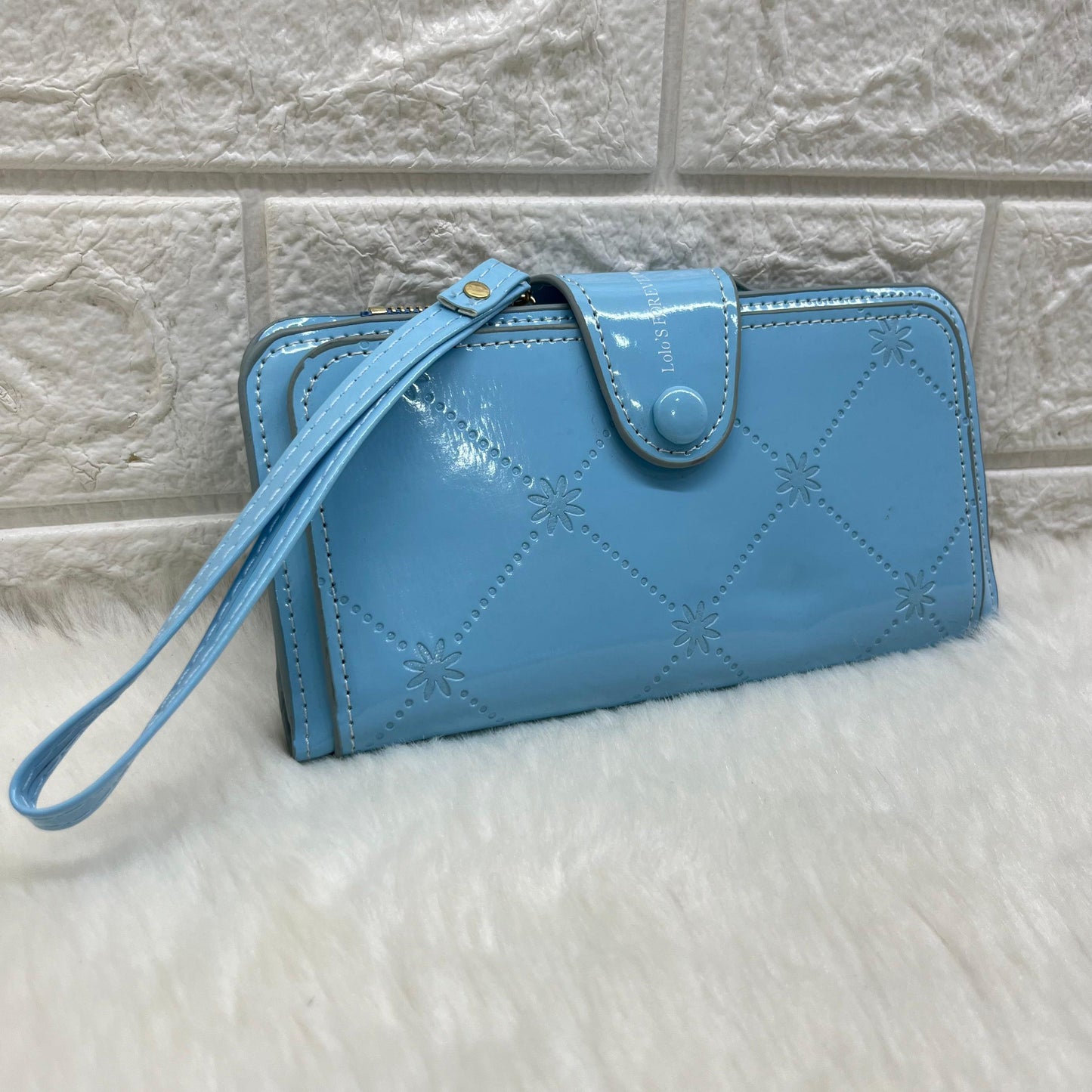 Women's Vegan Leather Tri-fold Fashion Card Coin Holder Long Wallet