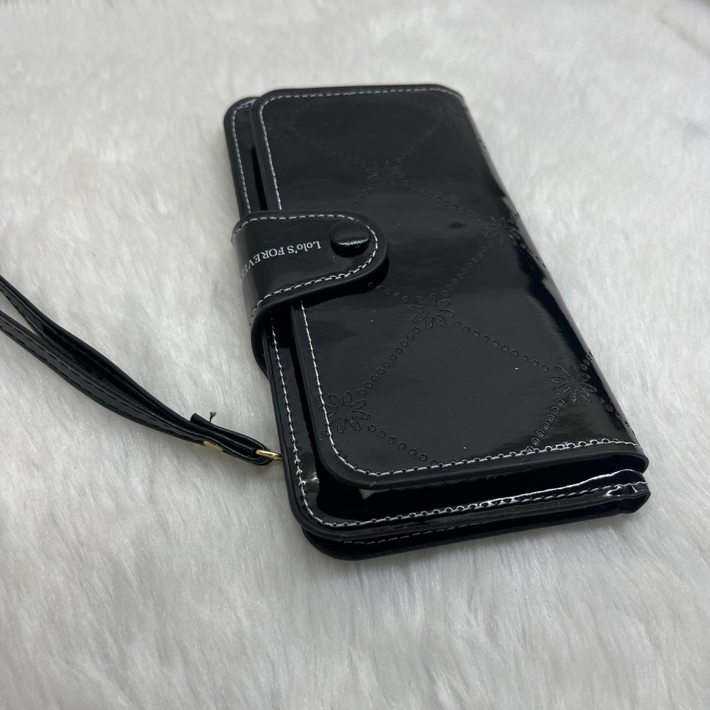 Women's Vegan Leather Tri-fold Fashion Card Coin Holder Long Wallet