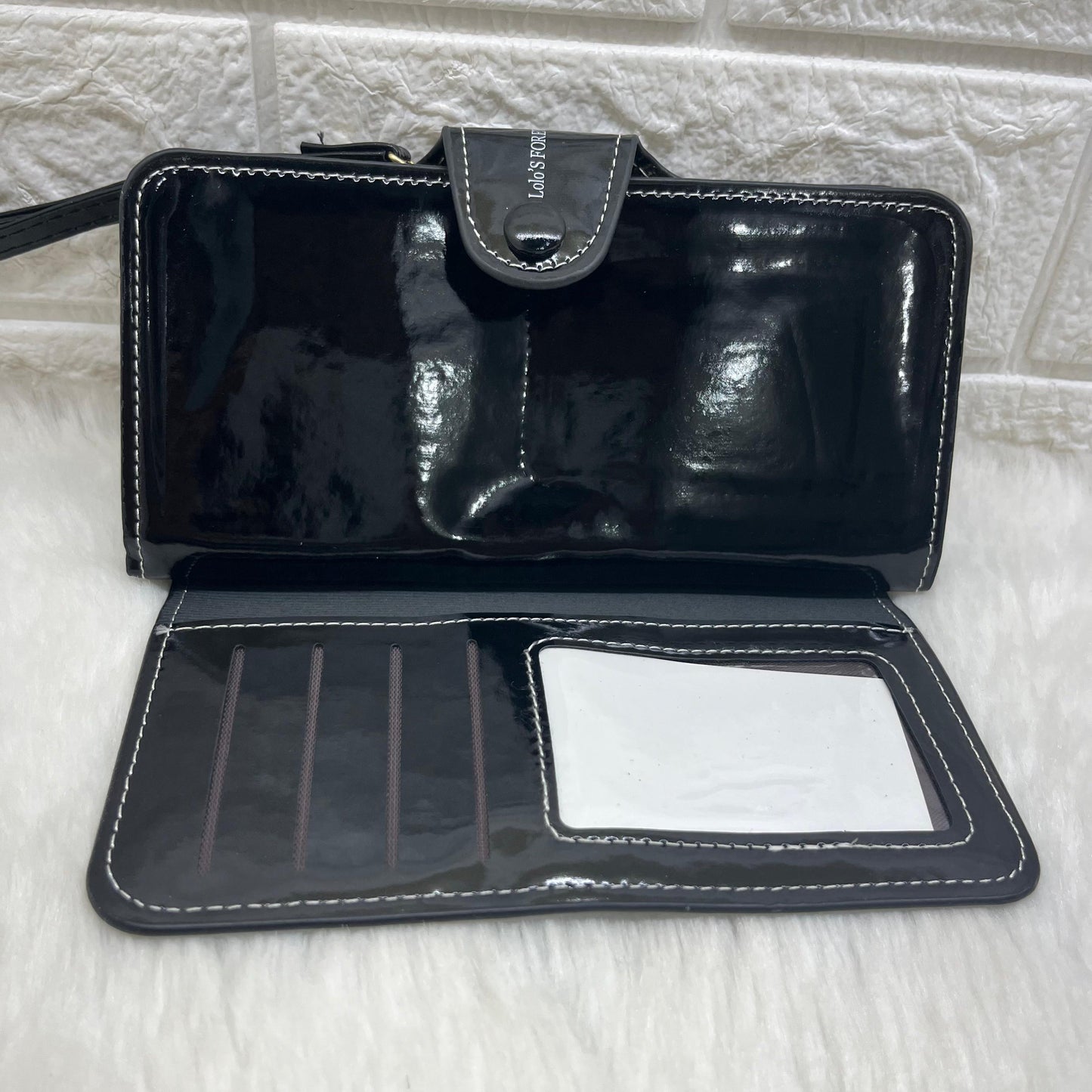 Women's Vegan Leather Tri-fold Fashion Card Coin Holder Long Wallet