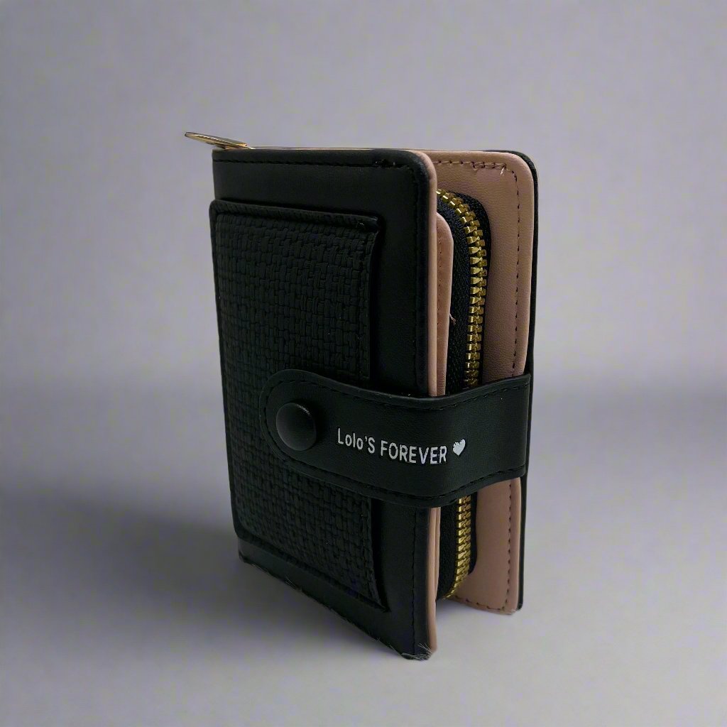 Girls Wallet 2-fold PU Leather Wallet for Women Card Bag Large Capacity