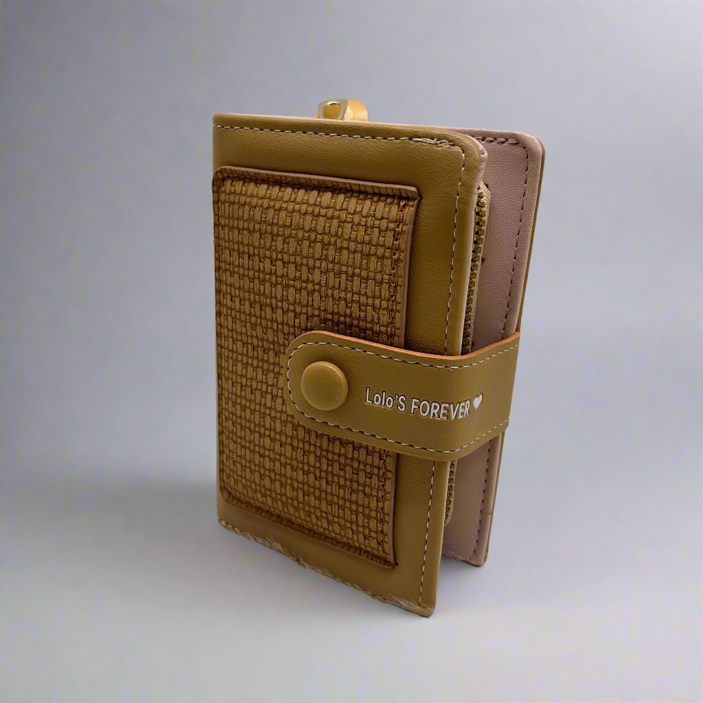 Girls Wallet 2-fold PU Leather Wallet for Women Card Bag Large Capacity