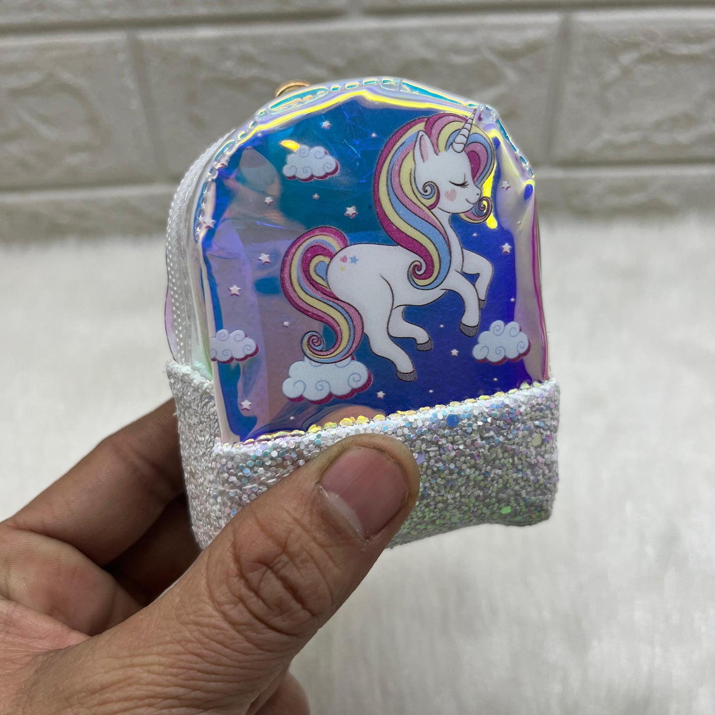 Girls Embroidery Zipper Mini Reversible Sequin Purse Keychain Pouch Bag (Multicolour, 10 x 7 x 5cm)Girls Embroidery Zipper Mini Reversible Sequin Purse Key chain Pouch Bag (Multicolour, 8 x 7 x 4 cm)